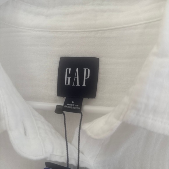 GAP Women’s White Collared Shirt Large - Picture 3 of 5